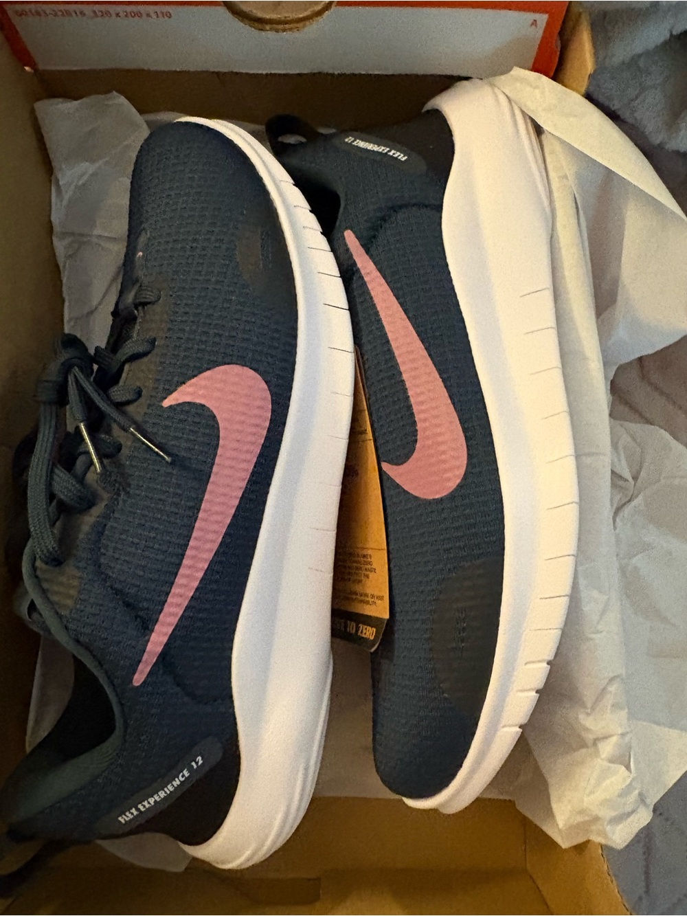 Nike Women's blue Athletic Shoes with Pink Swoosh